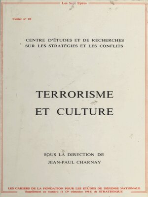 cover image of Terrorisme et Culture